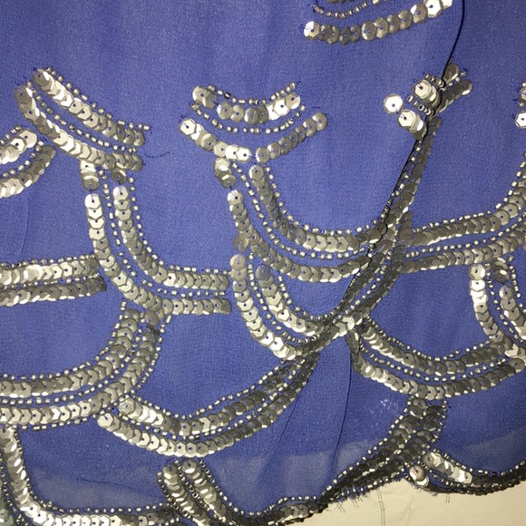 Aqua sheer embellished blouse - Picture 2 of 5